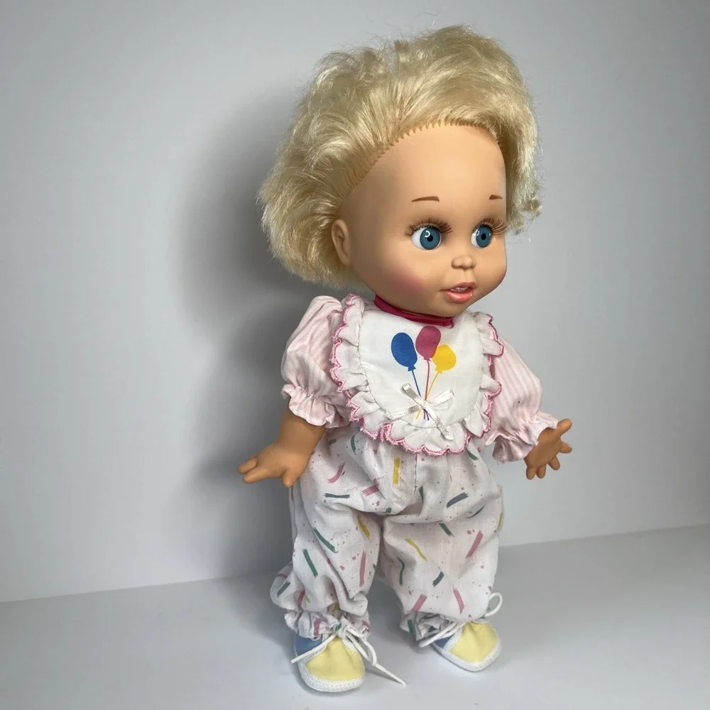 Vintage 1990 Galoob Baby Face So Innocent Cynthia #7 Doll Blue Eyes Blonde Hair